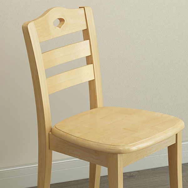 Modern Dining Chair Armless Chair with Wooden Legs for Kitchen