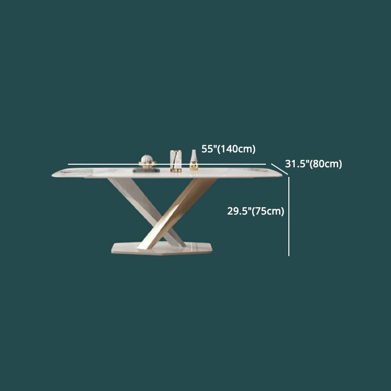 1/2/5/7 Pcs Sintered Stone Dining Table Set Dining Chairs Set