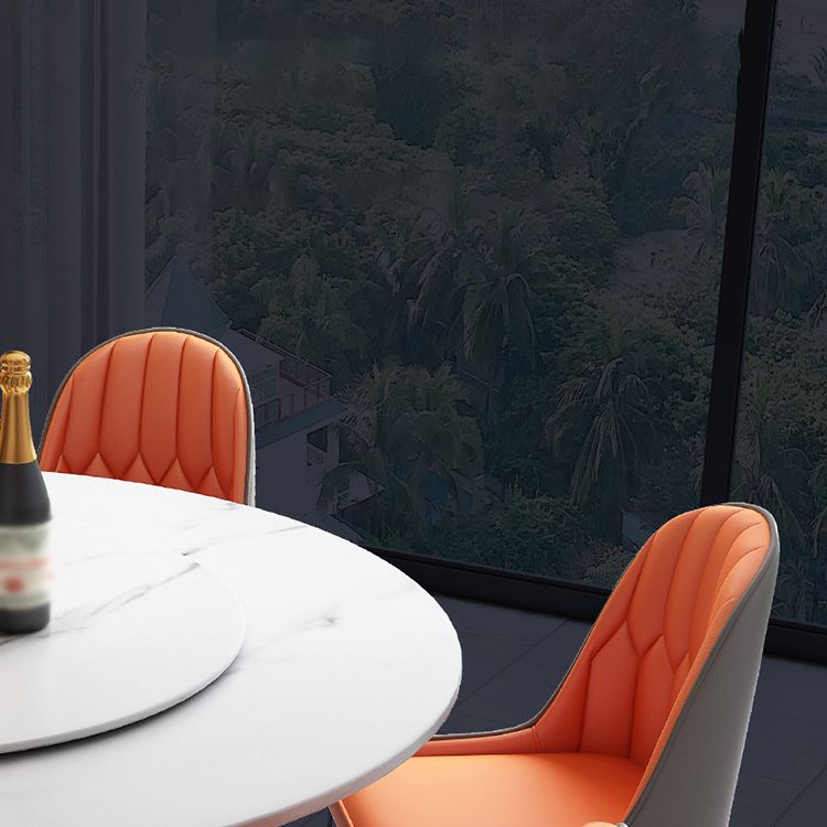 Modern 1/2/7 Pieces Dining Set Round Sintered Stone Dining Table for Dining Room