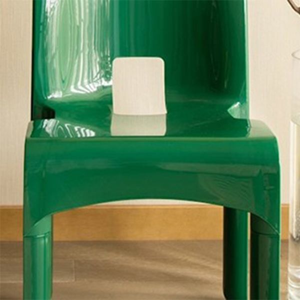 Plastic Open Back Dining Chair Stackable Side Chair for Dining Room