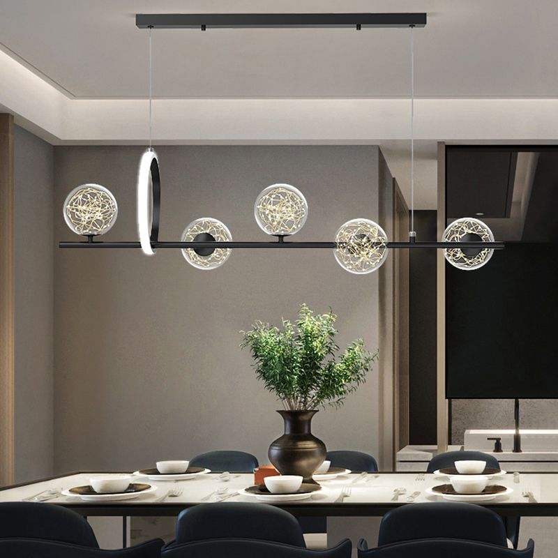 Modern Globe Chandeliers Island Lights Glass 6 Light Globe Chandeliers