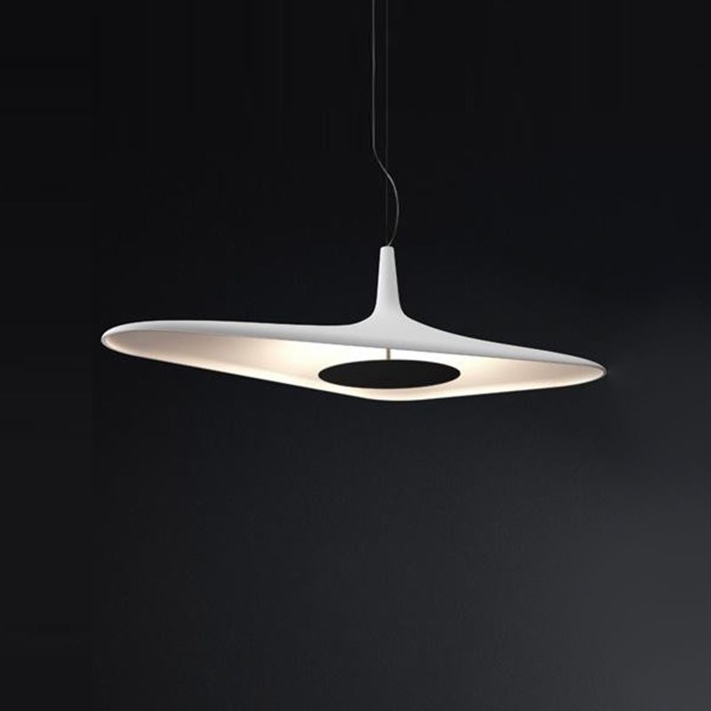 Moderne artistieke led hanglamp lichthars geometrische hangende lamp met ijzeren schaduw