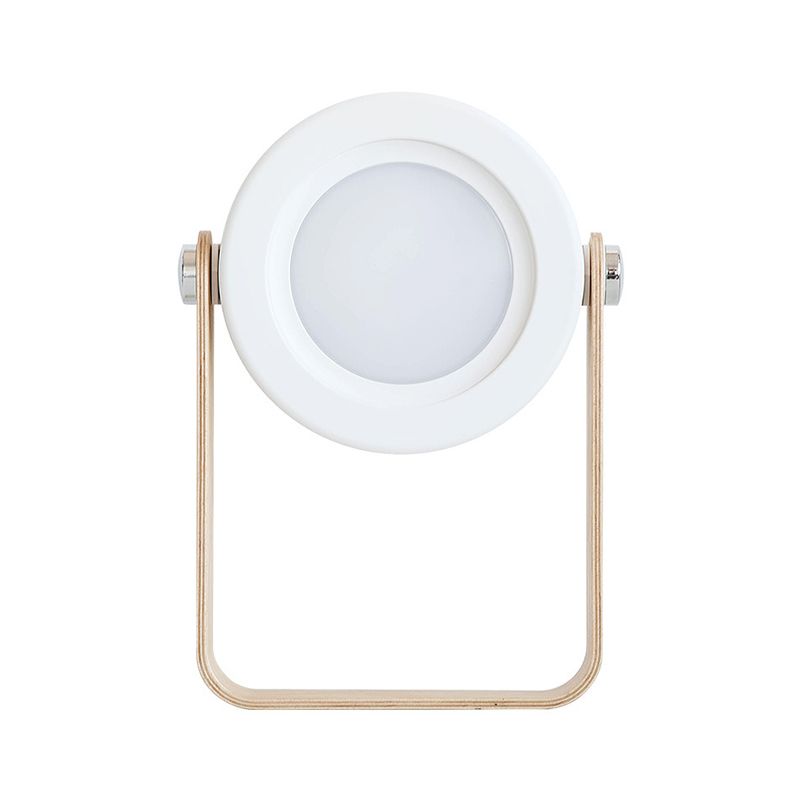 Portable Round Night Light Creative Lampshade Foldable Design Acrylic Bedroom LED Lantern Table Lamp