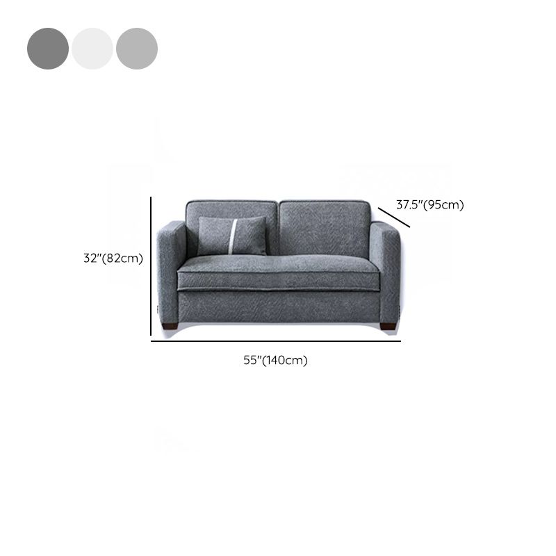 37" Wide Scandinavian Sofa Futon Foldable Upholstered Sleeper Sofa