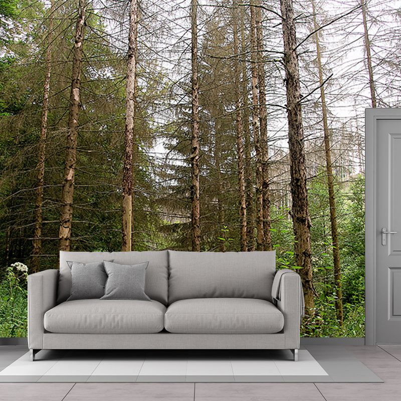 Misty Forest Scenery Water Resistant Wall Decor for Living Room Bedroom