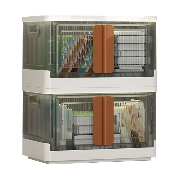 Contemporary Shelf Bookcase Folding Closed Back Plastic Bookcase
