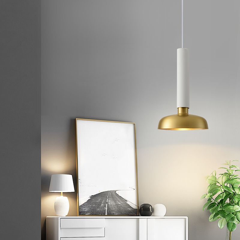 Metal Pot Cover Shade Hanging Lights Modern Style 1 Head Hanging Mount Fixture for Dining Room