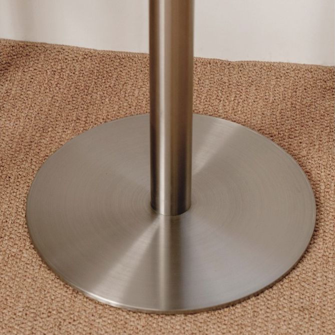 Metal Industrial Round Dining Table Steel Top Table with Pedestal Base