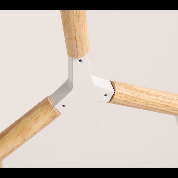 Lampadario molecolare nordico in legno soggiorno luce a sospensione con sfera di vetro opale