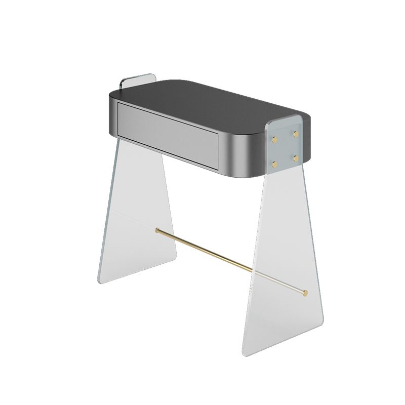 Contemporary 1 Drawer Makeup Vanity Desk Wood and Acrylic Dressing Table