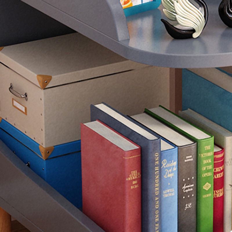 Engineered Wood Contemporary Shelf Bookcase Standard Open Bookcase