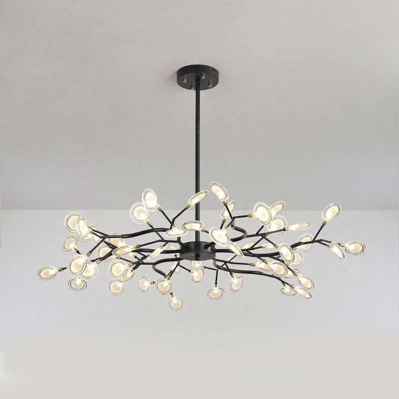 Moderno lampadario in metallo a forma di lampadario a filiale a forma di ramo
