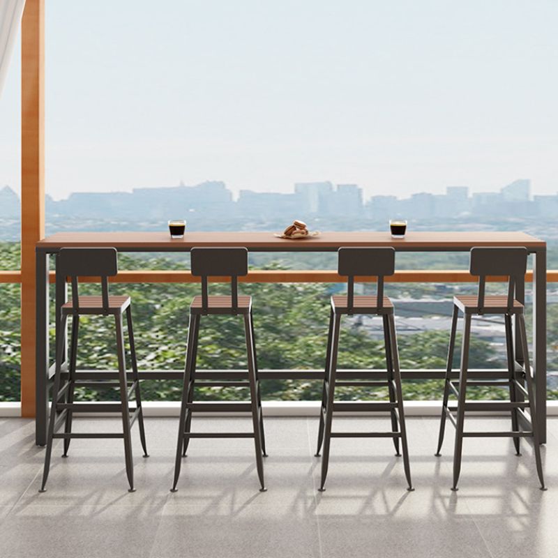 Modern Reclaimed Wood Bar Table Set 1/2/5 Pieces Counter Table for Dining Room