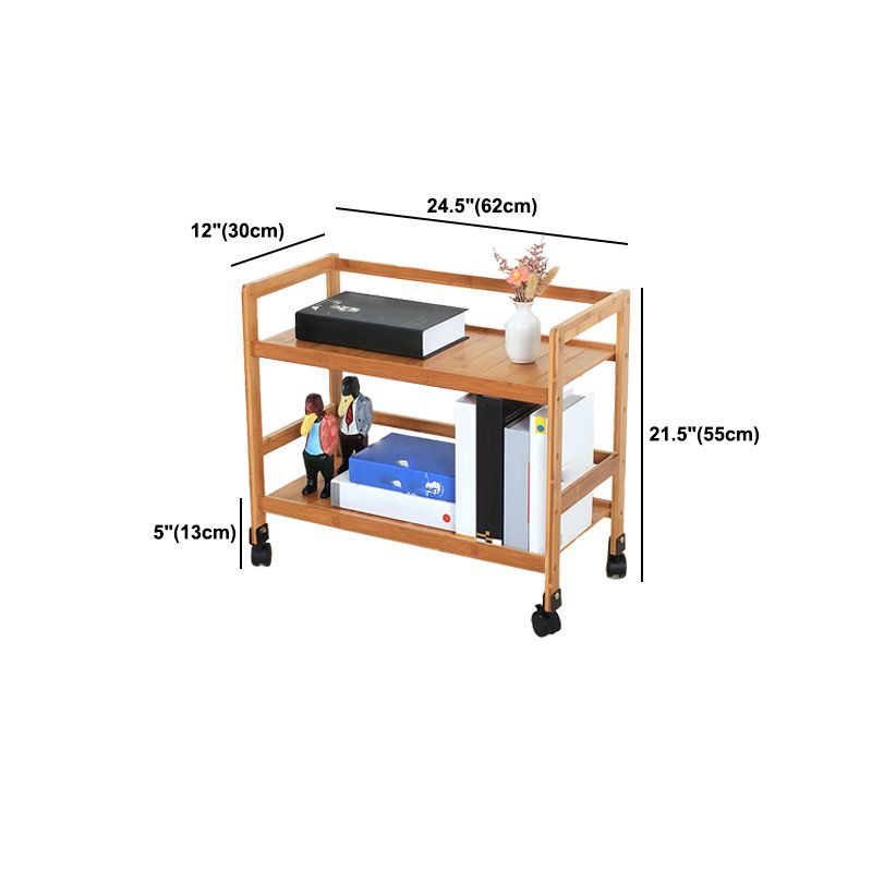 Brown Color Modern Style Bookshelf Bamboo Bookcase for Study Room