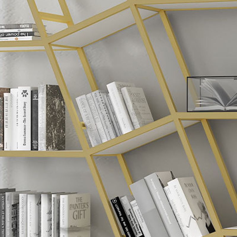 Modern Metal Bookcase Open Shelf Bookshelf for Living Room 70.9" H X 11.8" W