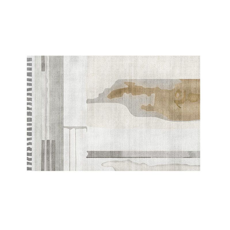 Modern Area Rug Leisure Carpet Polyester Washable Living Room Rug with Non-Slip Backing