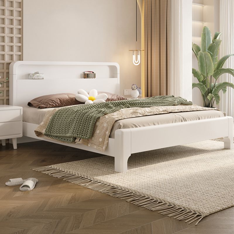 Modern Wood Standard Bed Bookcase Included Bed with Headboard for Bedroom