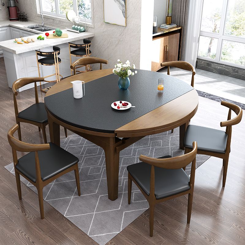 Contemporary Kitchen Dinner Table Solid Wood 4 Legs Dining Table