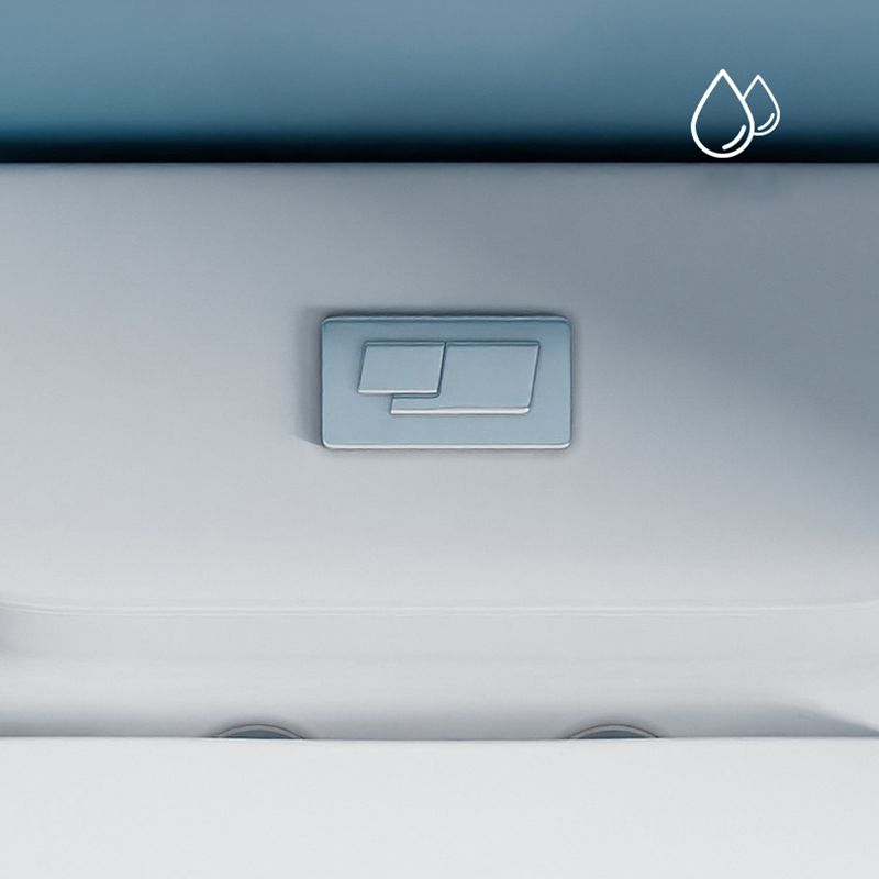 Glossy White Toilet with Glazed Surface Modern All-In-One Toilet Bowl