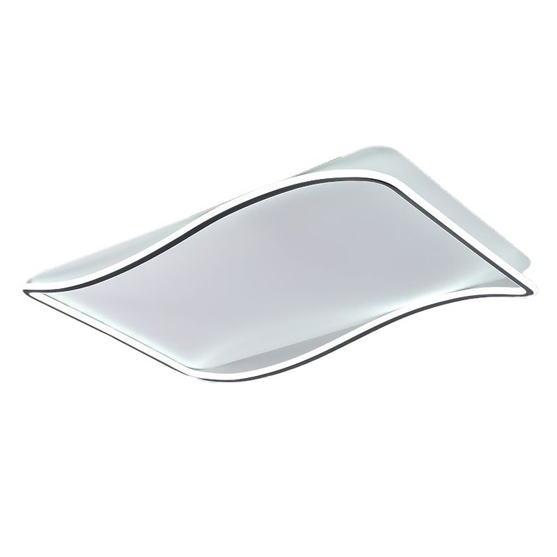 Rectangle Flush Light Modern Metal Flush Mount Light Fixture