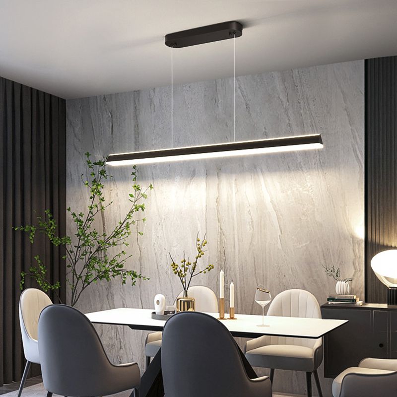 LED Island Lamp Modern Island Hanging Lamp with Acrylic Shade for Bedroom