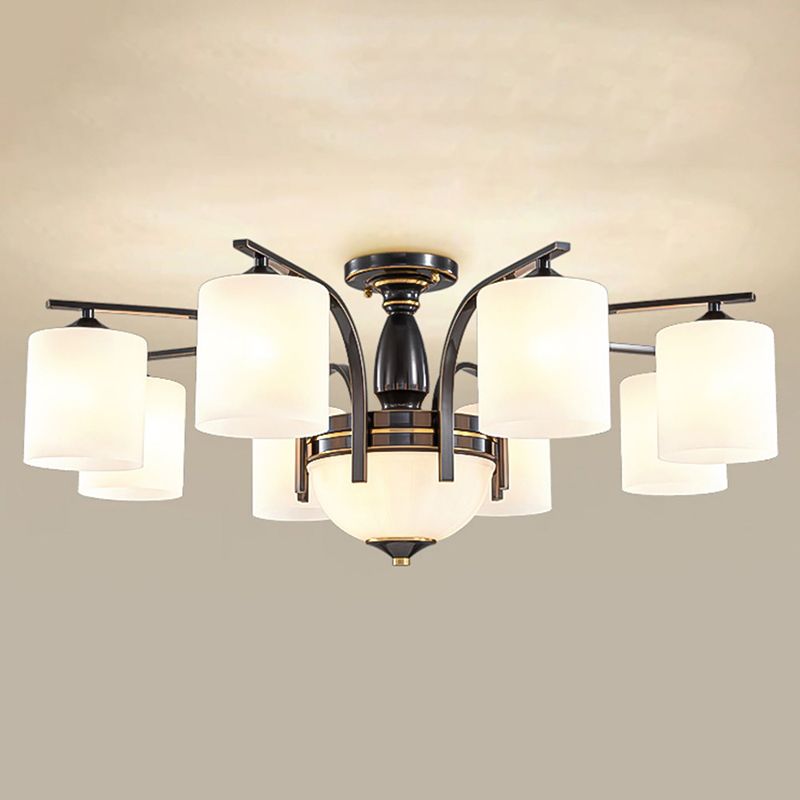 American Style Copper Ceiling Light Cylinder Shape Ceiling Lamp for Bedroom