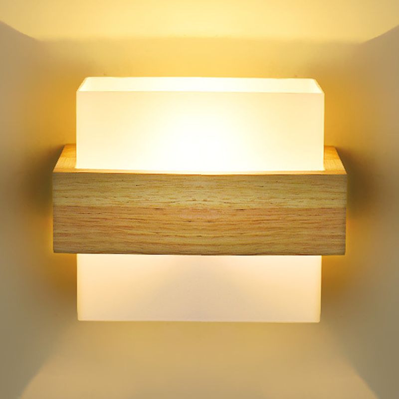 Modern Square Shape Wall Mount Light Fixture 1 Light Wall Mounted Lighting for Dining Room