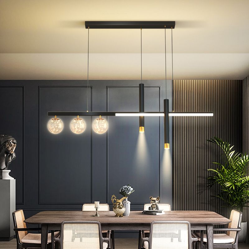 6 Heads LED Island Lighting Contemporary Ceiling Pendant Light for Dining Room