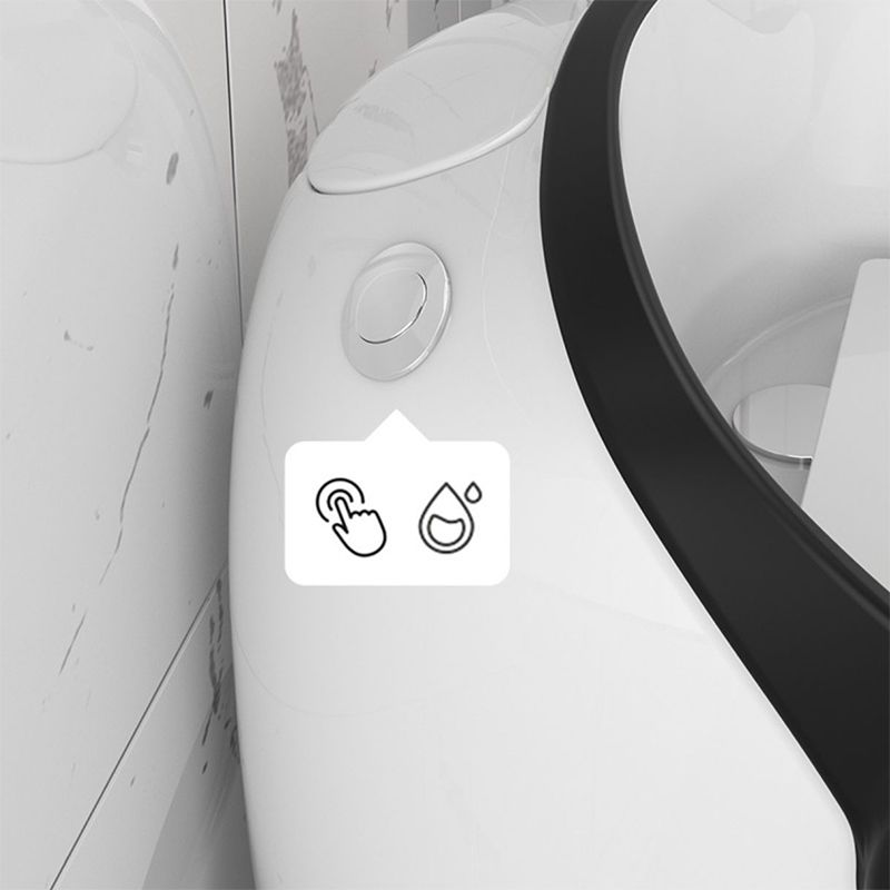 Modern All-In-One Flush Toilet Floor Mounted Porcelain Siphon Jet Toilet Bowl