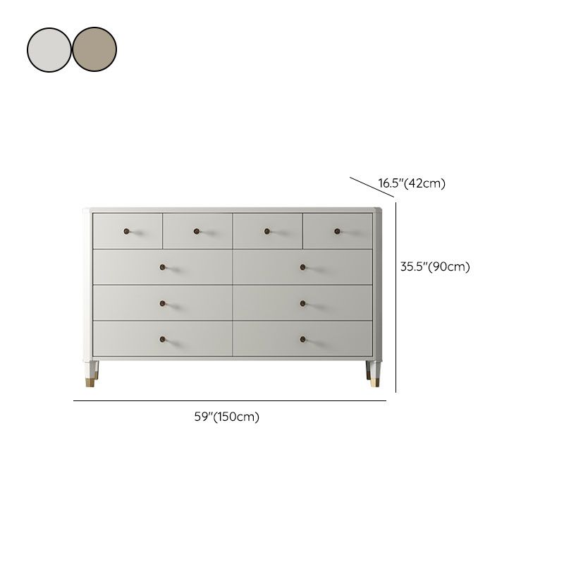Contemporary Horizontal Double Dresser Storage Dresser with Drawers for Home