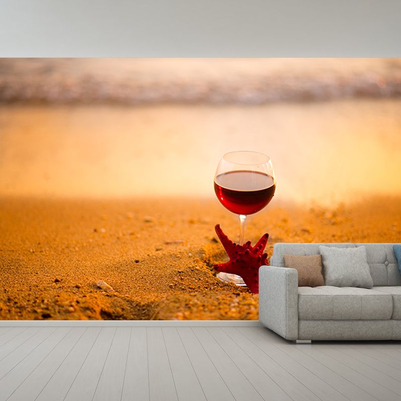 Red Wine Mural Wallpaper Stain Resistant Wall Decor for Bar Pub, Made to Measure