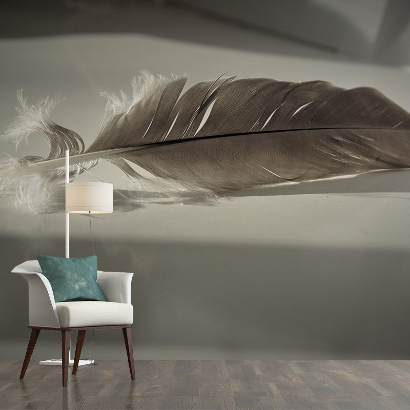 Customized Photography Feather Mural Eco-friendly Decorative Wallpaper for Room