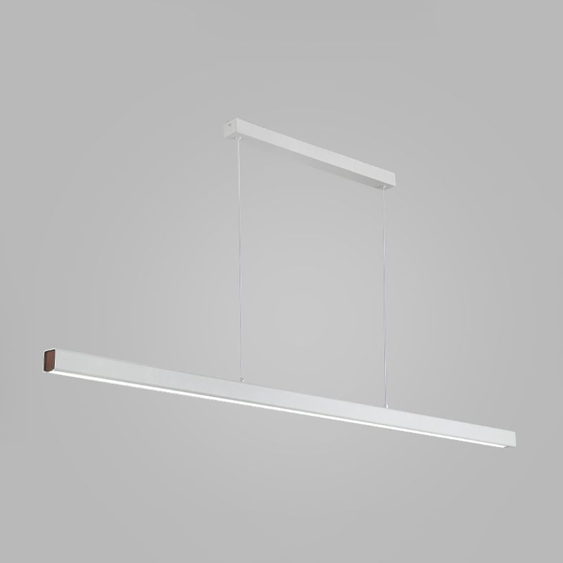Metal 1-Light Contemporary Pendant Lights Linear Pendant Light Fixture with Acrylic Shade