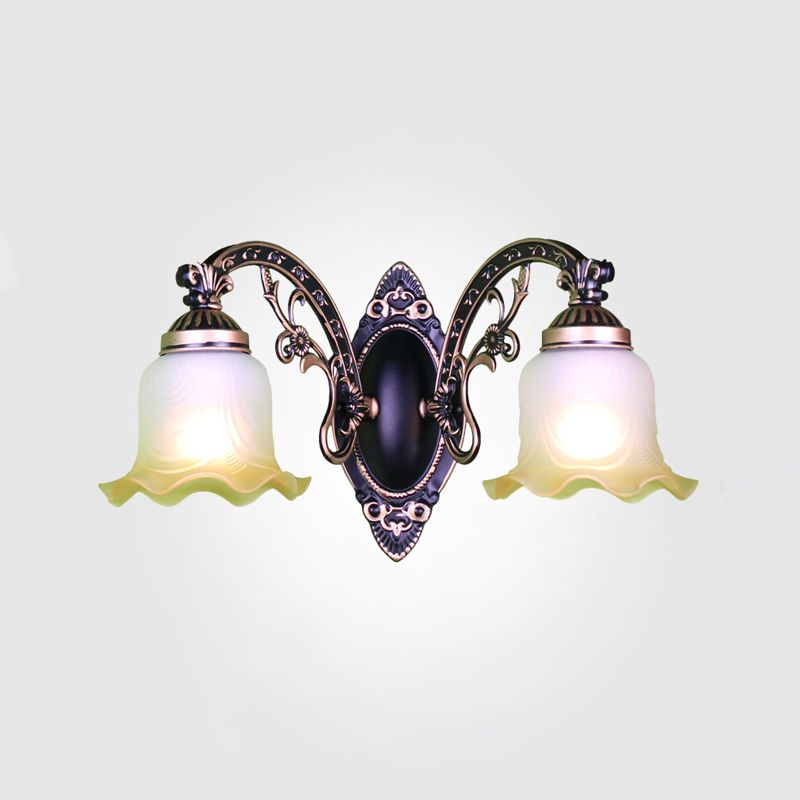 Simple Wall Sconce Modern Living Room Glass Shade Wall Mount Lamp Fixture