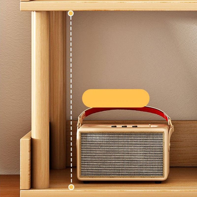 Modern Wooden Bookcase Open Storage Bookshelf with and Shelves