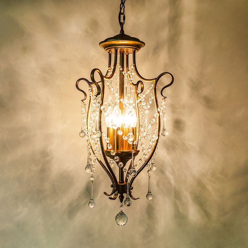 Lampada ad olio sospendere a sospensione tradizionale a 4 luci sfarina a 4 palle lampadario soffitto in oro