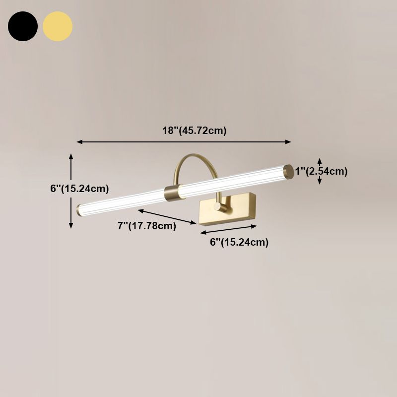 Lampada a specchio cilindro Lampada Minimalista LED LED Apparecchiatura da parete del bagno