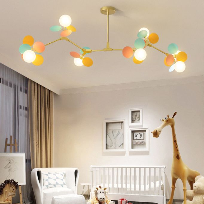 Bubbly Island Chandelier Light Minimalist Style Glass Island Pendant Light for Bedroom