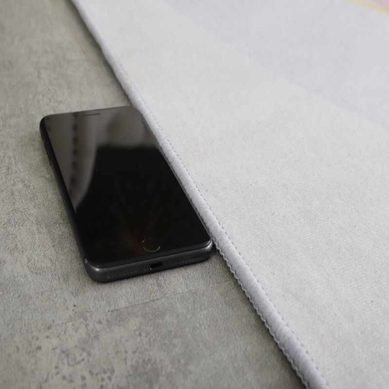 Black Nordic Rug Polyester Abstract Rug Non-Slip Backing Rug for Home Decor