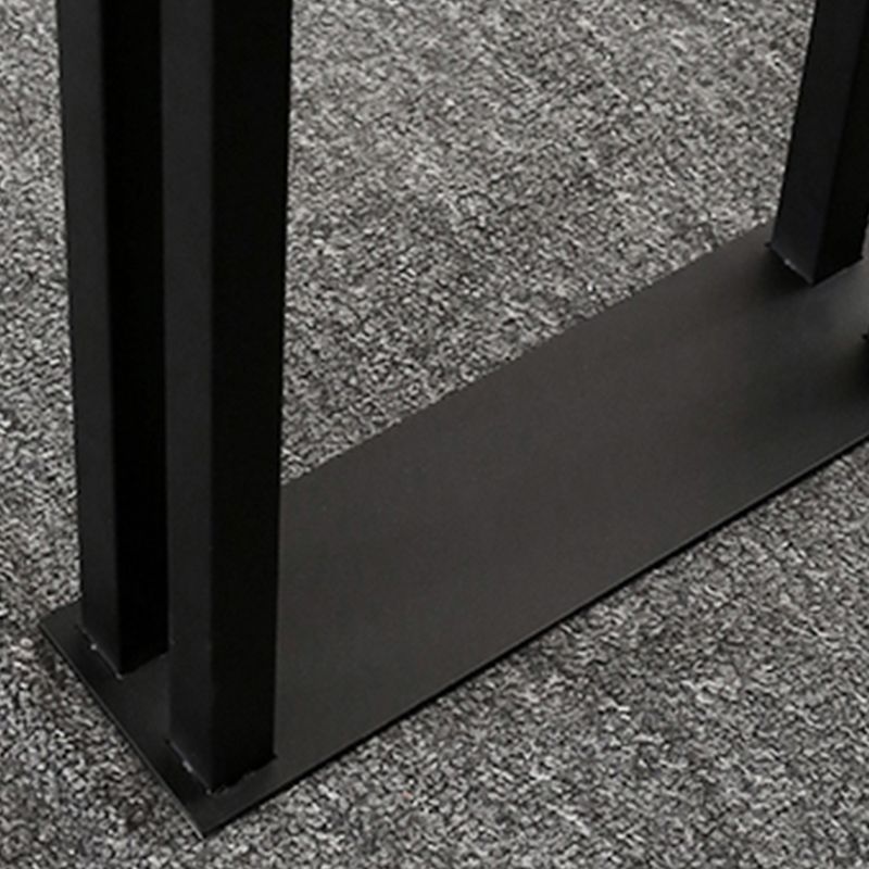 Industrial Style Bar Table Faux Marble Rectangle Bistro Bar Desk with Sled Base