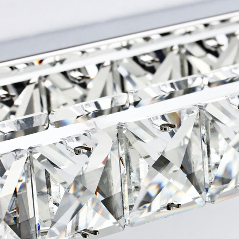 Geometric Vanity Lighting Modern Style Crystal 1 Light Vanity Sconce Lights