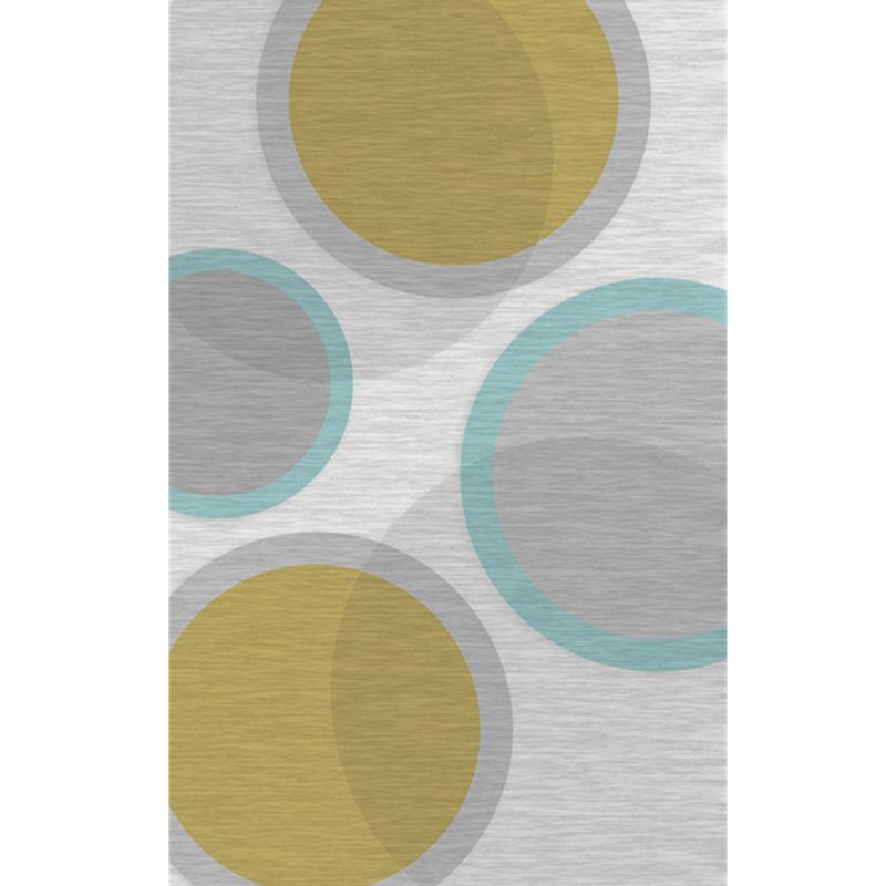 Simple Color Mixed Modern Rug Polyester Triangle Pattern Area Rug Non-Slip Backing Carpet for Living Room