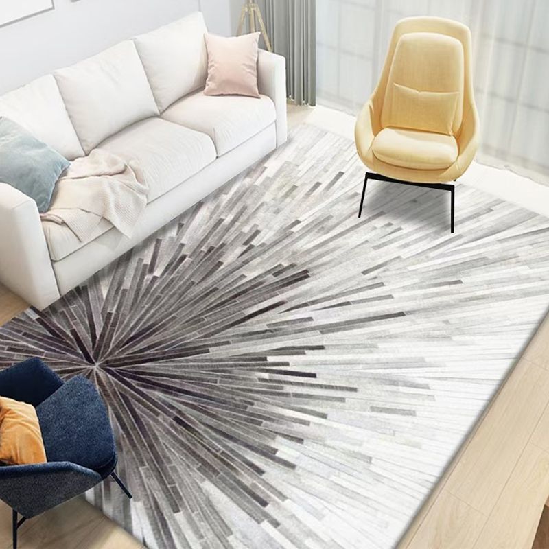 Apricot Abstract Pattern Carpet Polyester Casual Carpet Washable Carpet for Living Room