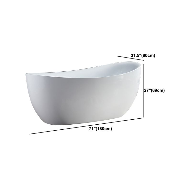 Modern Acrylic Bath Tub Freestanding Matte Finish Bathtub for Home