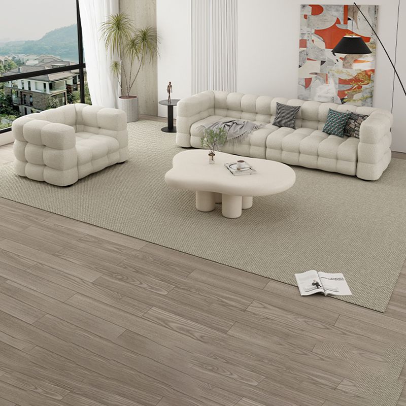 35" Wide Scandinavian Sofa Bed White Fabric Seating with Pillows