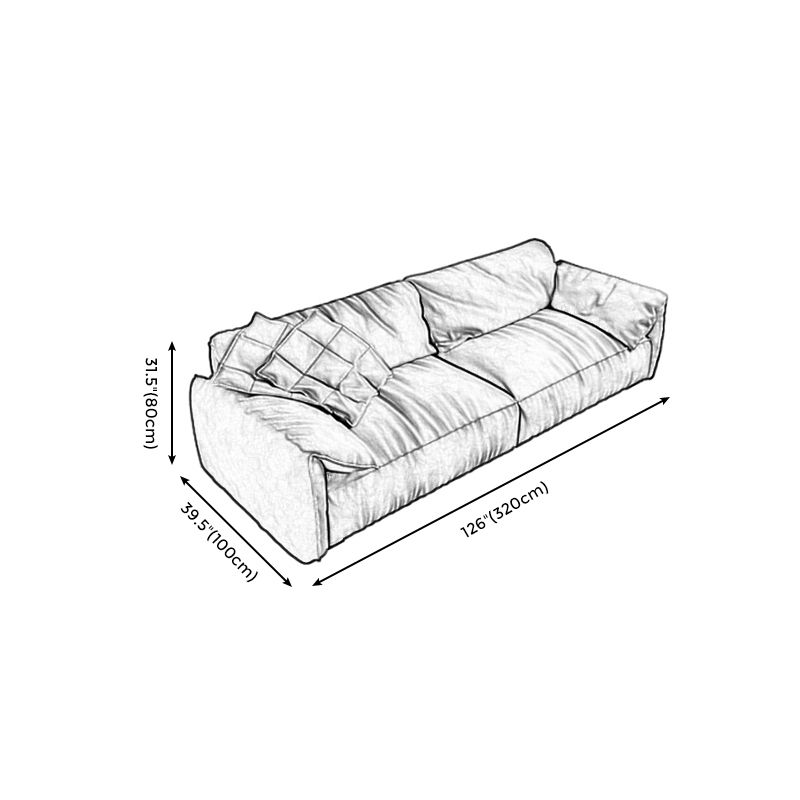 Forest Green Modern Sofa 39"W with Tight Back Wide Square Arm