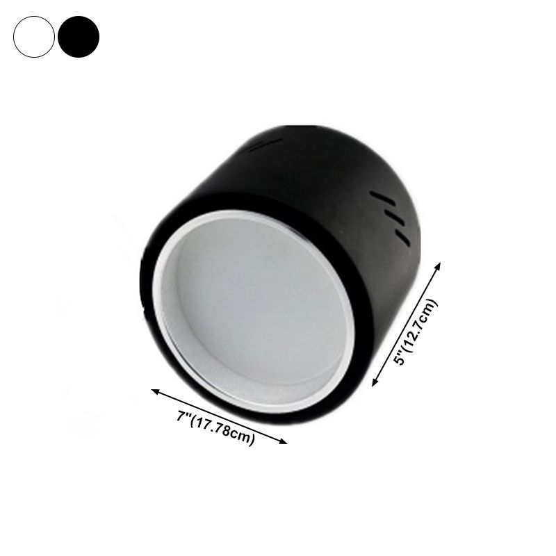 Lampada da Soffitto a Forma Cilindrica Moderna in Alluminio 1 Luce da Incasso per Corridoi Ristoranti