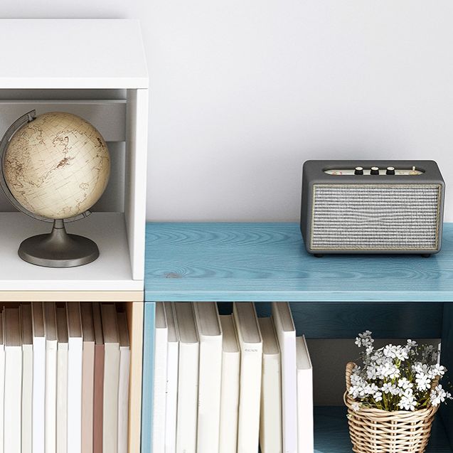 Open Back Modern Style Bookshelf 18"L Engineer Wood Bookshelf for Home Office