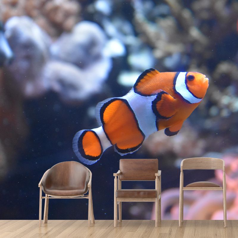 Seabed Mural Wallpaper Tropical Beach Style Mildew Resistant for Decoration