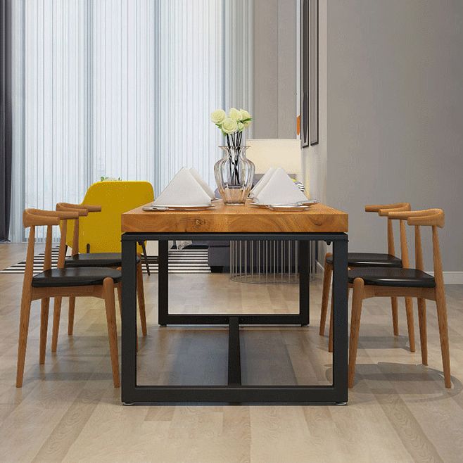 Modern 1/5 Pieces Dining Set Rectangle Pine Wood Dining Table for Kitchen Dining Room